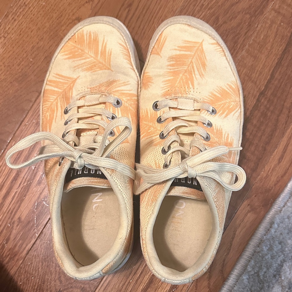 NOBULL Women's Athletic Shoes in Orange and yellow. The OG Miami style shoe